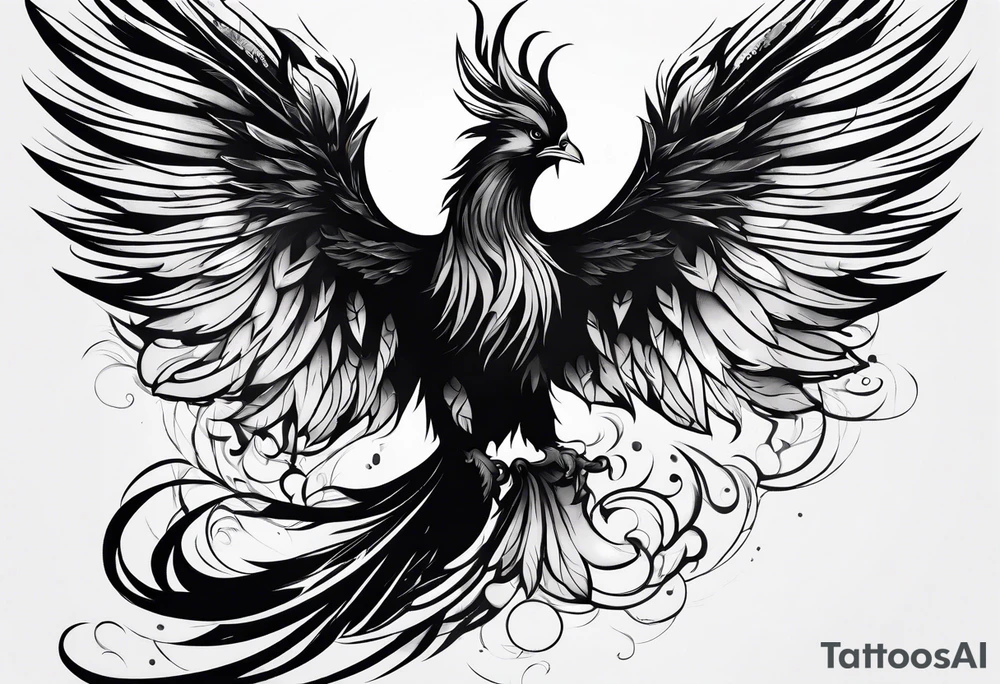 phoenix being reborn tattoo idea