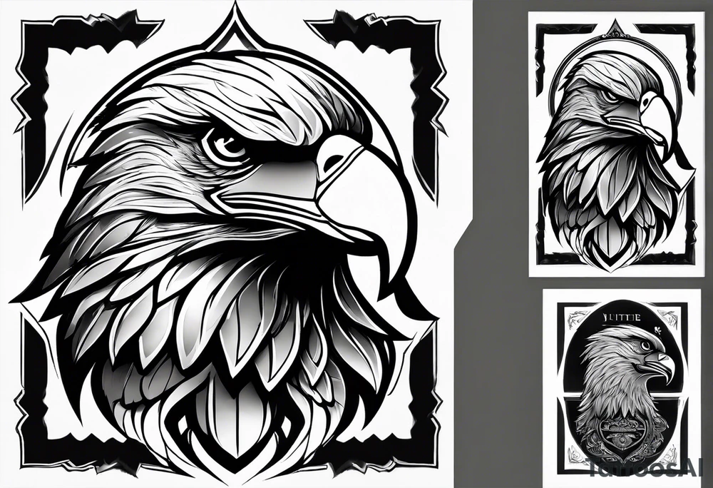 tattoo featuring an eagle, aggressive, possibly incorporate Irish imagery tattoo idea