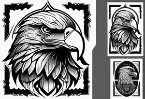 tattoo featuring an eagle, aggressive, possibly incorporate Irish imagery tattoo idea