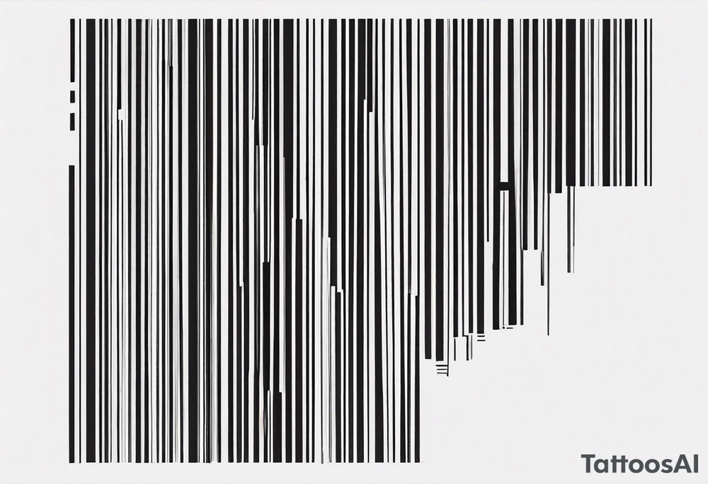 Happiness into a barcode tattoo idea