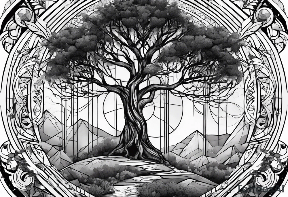 concept design, trees, tattoo idea