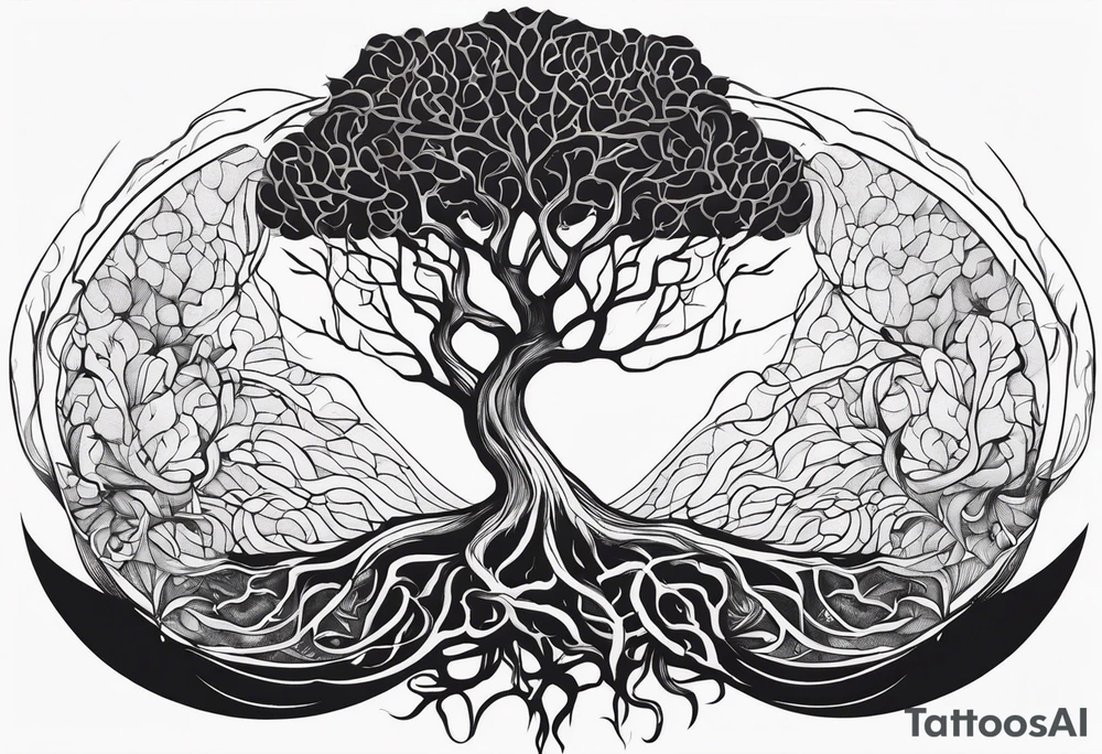 Roots grow and cells split, tendons stretch tattoo idea