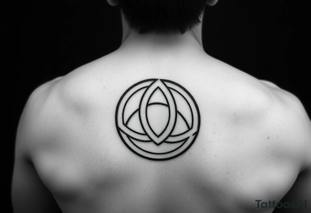 classic Celtic trinity knot with the circle. for placement on the inner arm tattoo idea