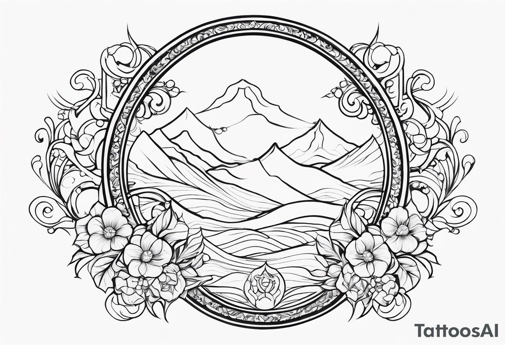 Elegant Scrollwork tattoo idea