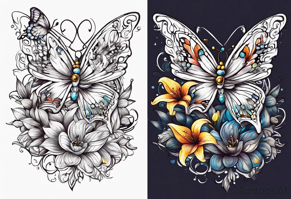 I don't gotta talk, the Lord defends me lyrics with butterflies and lily’s around it tattoo idea