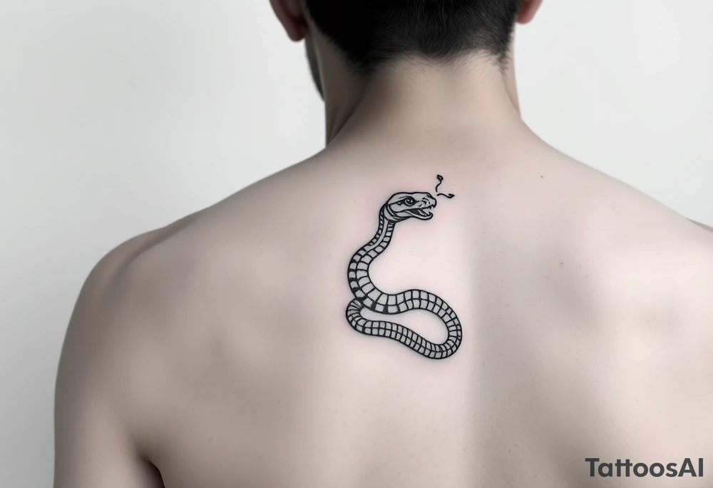 snake for a lower leg thats feminine simple but still distinctive with some kind of background tattoo idea