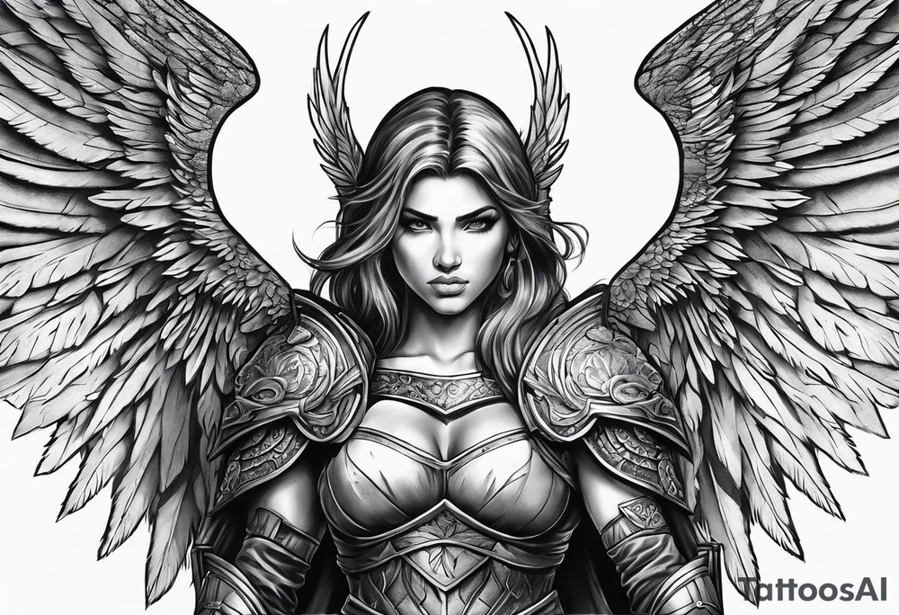 Arch angel warrior tattoo idea