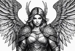 Arch angel warrior tattoo idea