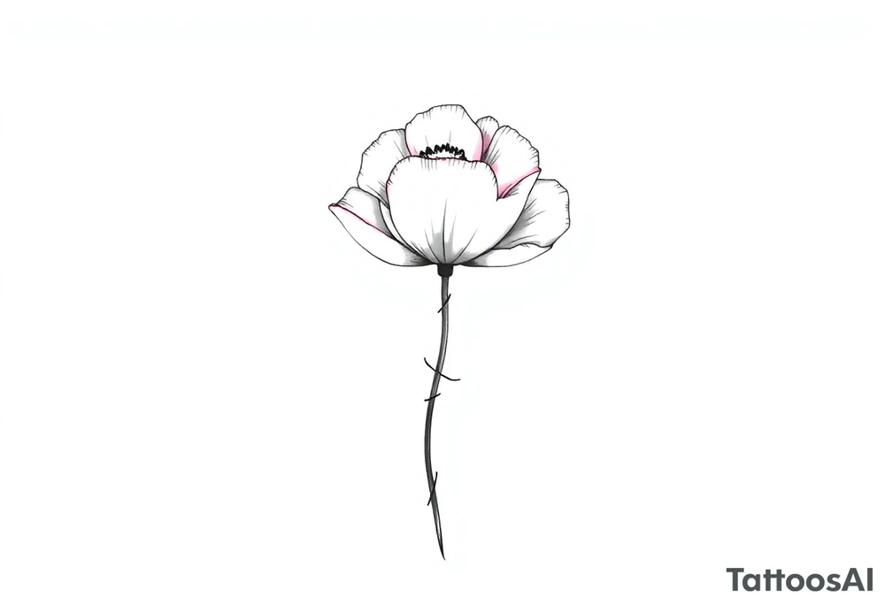 Violet and poppy tied together tattoo idea
