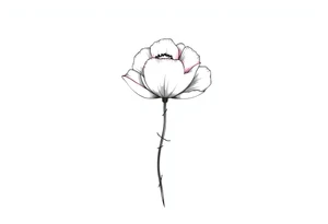 Violet and poppy tied together tattoo idea