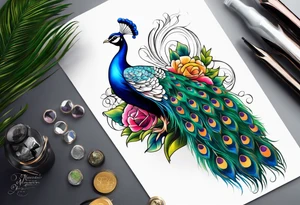Peacock tattoo idea