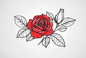 red rose tattoo idea