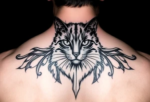 black cat tattoo idea