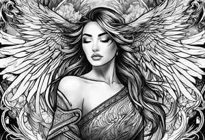 Like a phoenix rising from ashes, a woman who's has been through pain and now finding her strength tattoo idea