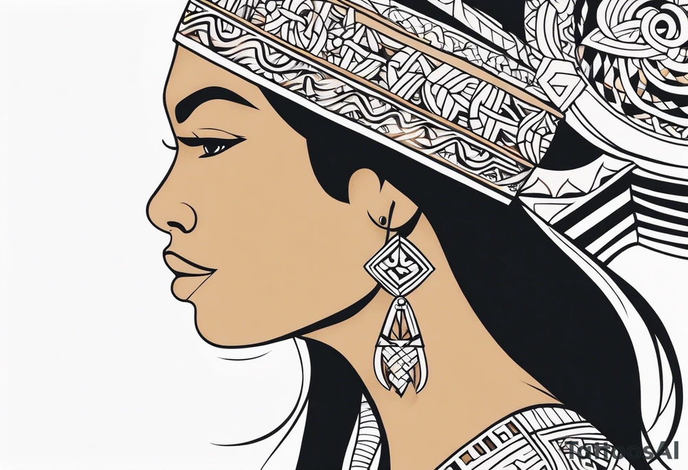 Polynesian chin tattoo tattoo idea