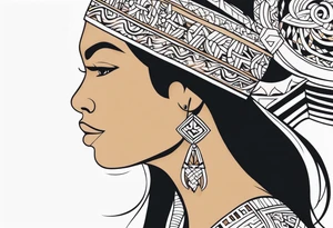 Polynesian chin tattoo tattoo idea