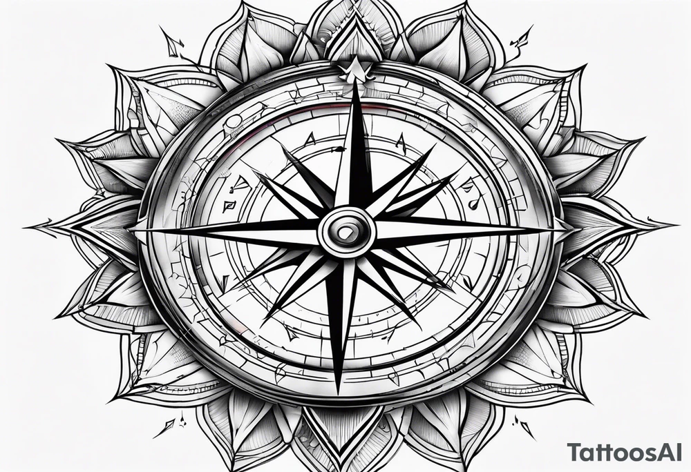 Compass rose, doctor, medical tattoo idea