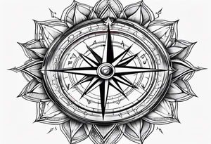 Compass rose, doctor, medical tattoo idea