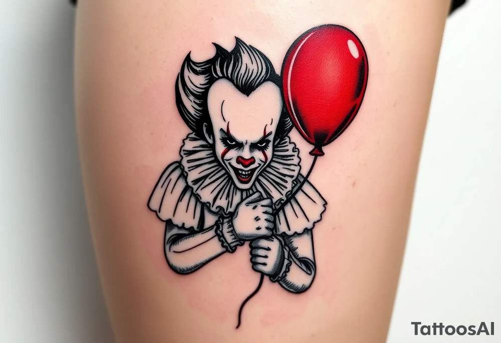 Pennywise with the red balloon tattoo idea