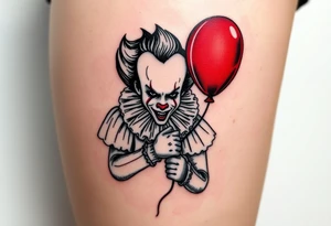Pennywise with the red balloon tattoo idea