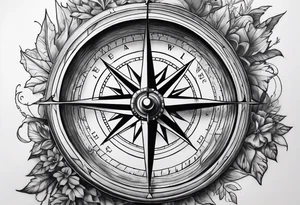Broken compass tattoo idea