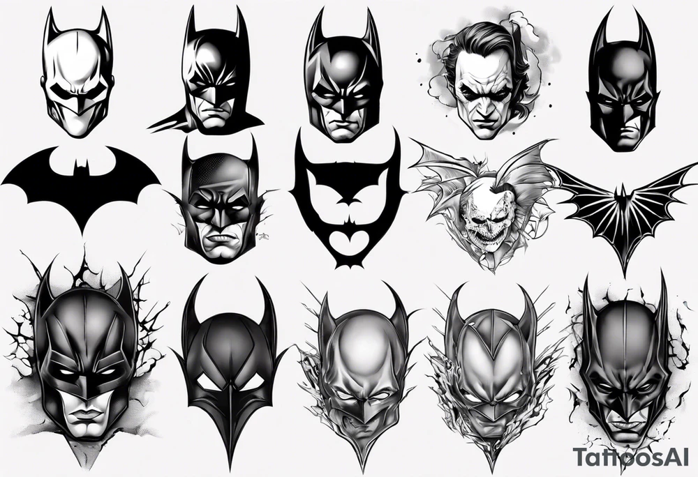 the dark knight sleeve tattoo idea