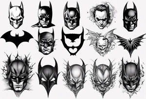 the dark knight sleeve tattoo idea