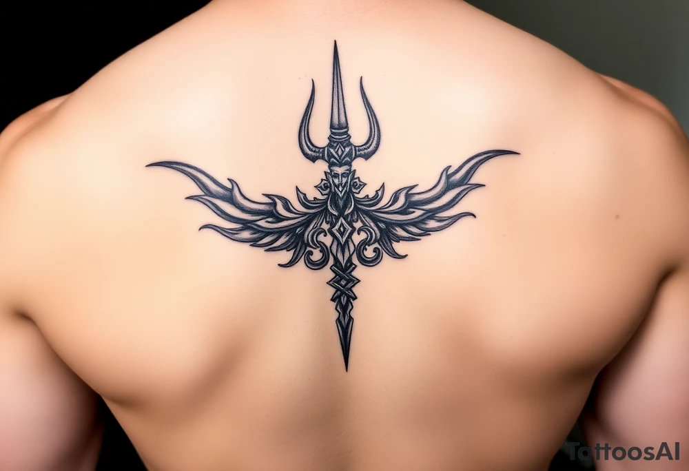 Lord Shiva trishul tattoo idea
