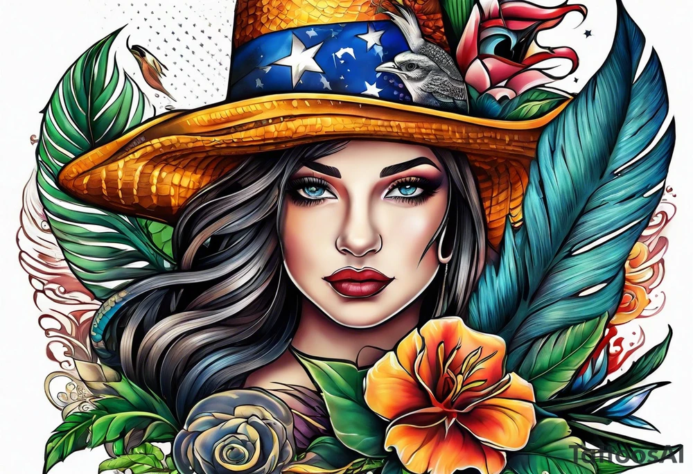 Tattoo of the state of Florida for a hard working country boy tattoo idea