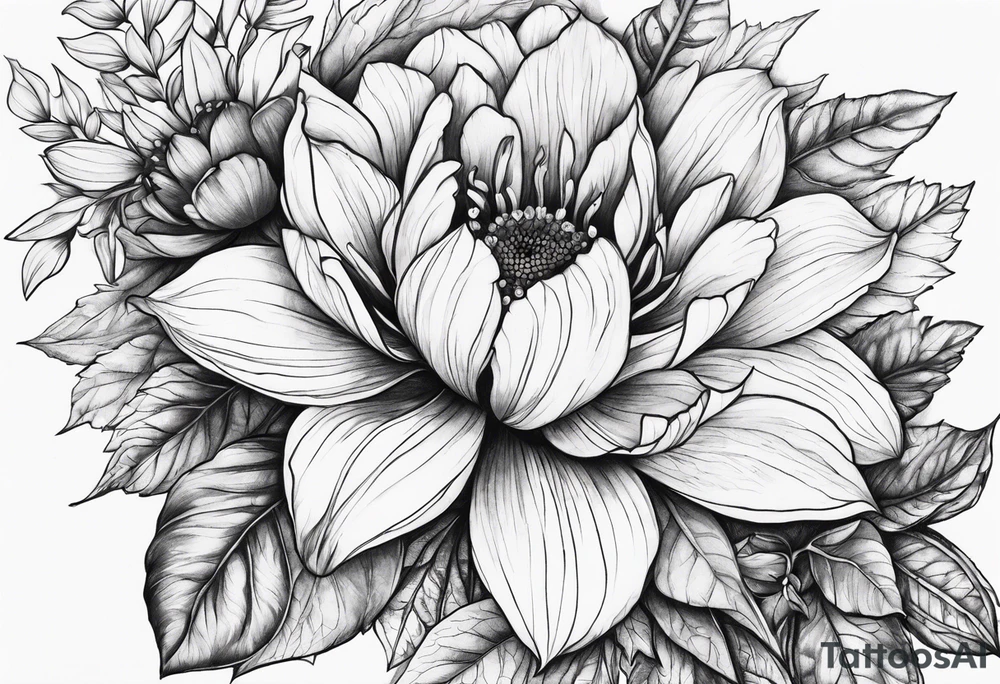 Flowers on the veins tattoo idea