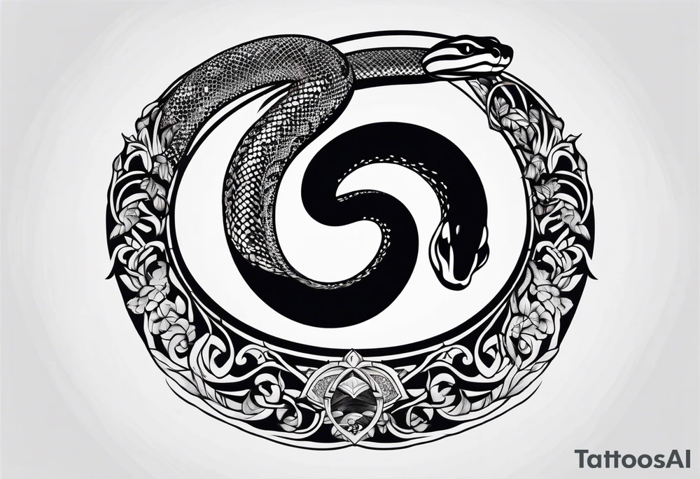 Black snake tattoo idea