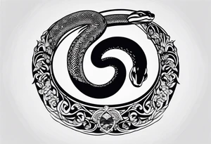 Black snake tattoo idea