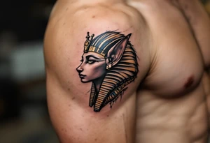 egyptian theme animals tattoo idea