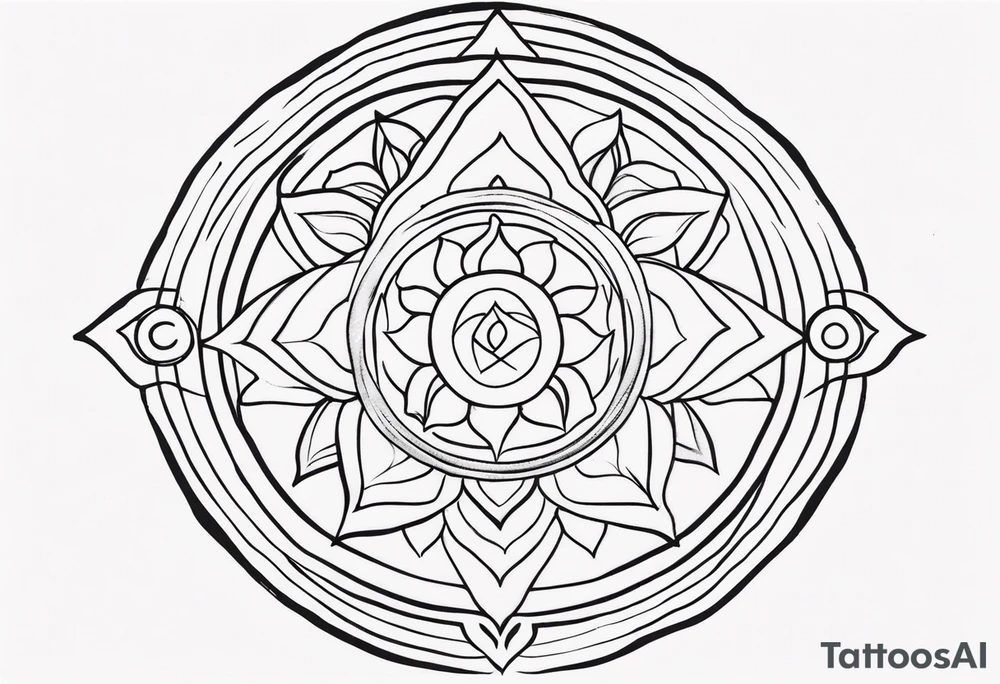 Radiant Chakra Symbols tattoo idea