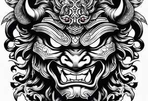 Oni mask tattoo idea