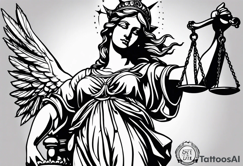 lady justice tattoo idea