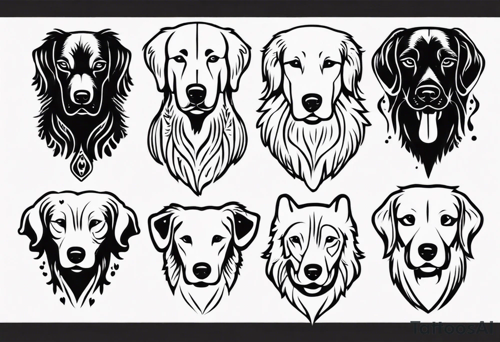 golden retriever tattoo idea