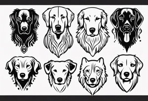 golden retriever tattoo idea