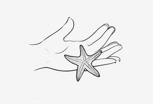 Dainty and delicate Shell/starfish wrist tattoo tattoo idea