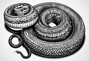 snake eating its own tail in an infinity shape instead of a circle tattoo idea