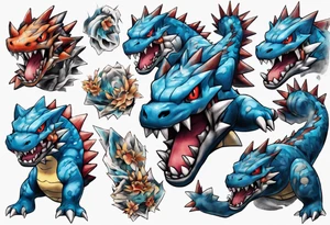 Feraligatr pokemon fierce tattoo idea