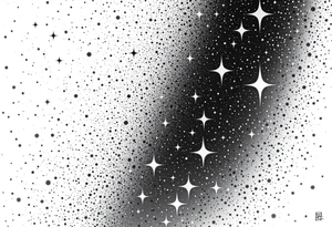 Small stars and tears background tattoo idea