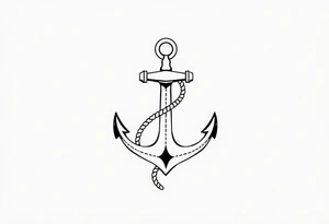 anchor with rope tattoo idea