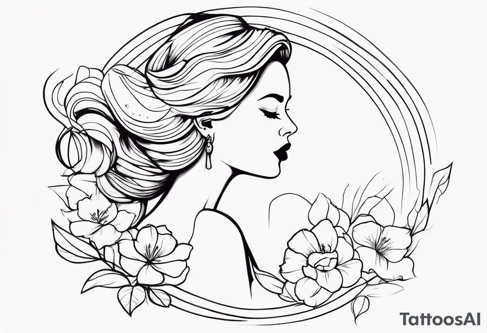 naked woman tattoo idea