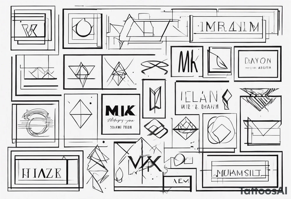 family names tattoo idea