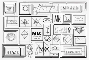 family names tattoo idea