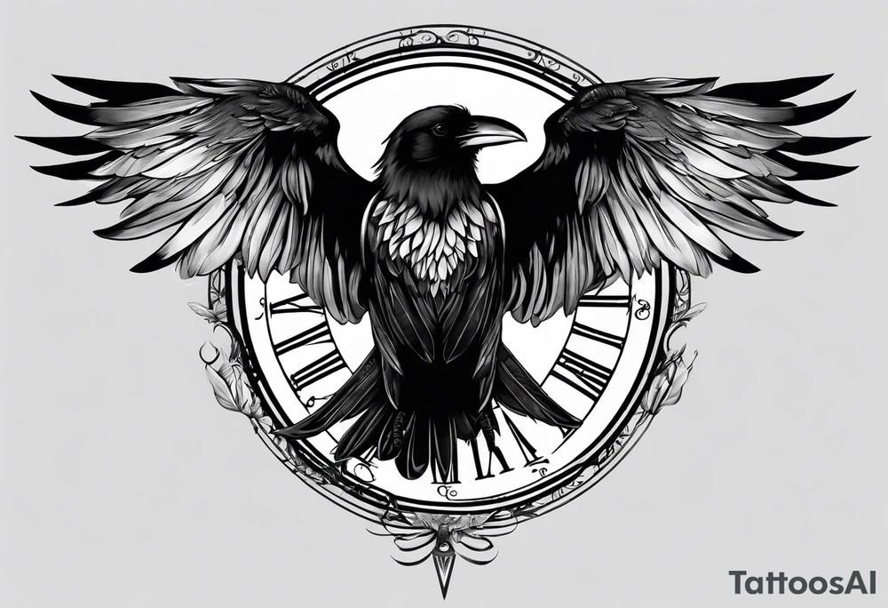 raven
roman numeral seven
Omnia Urunt tattoo idea