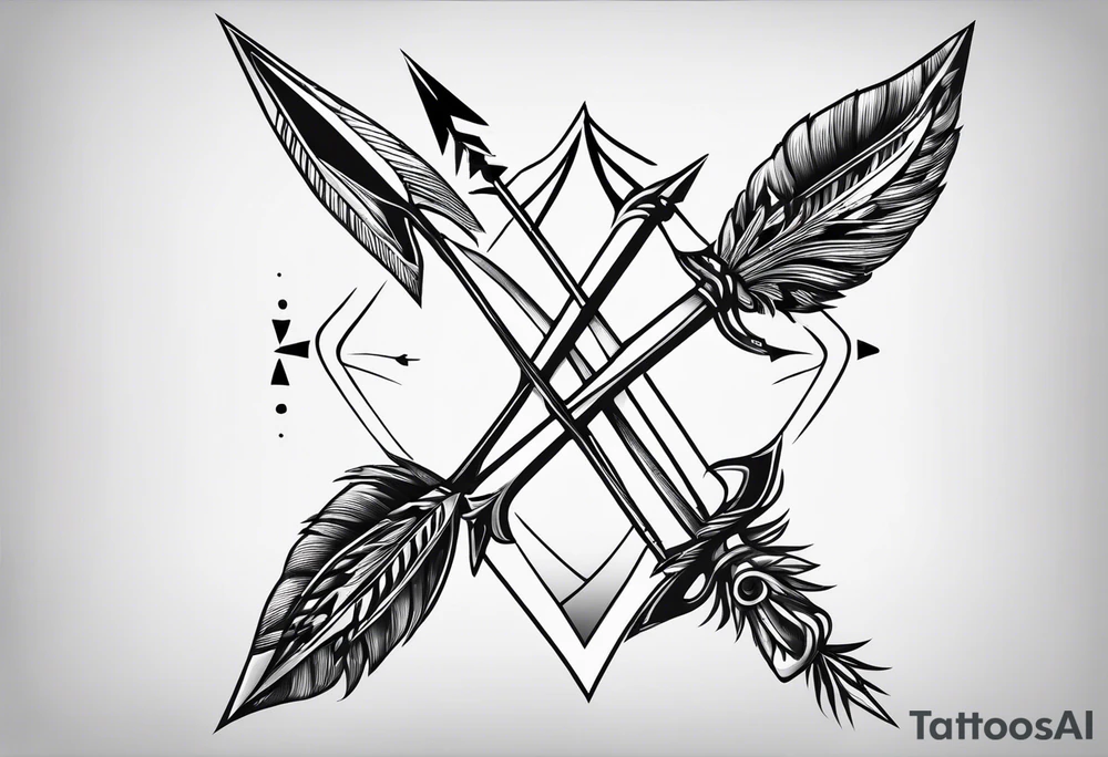 two parrallel arrows tattoo idea