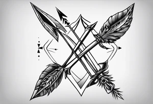two parrallel arrows tattoo idea