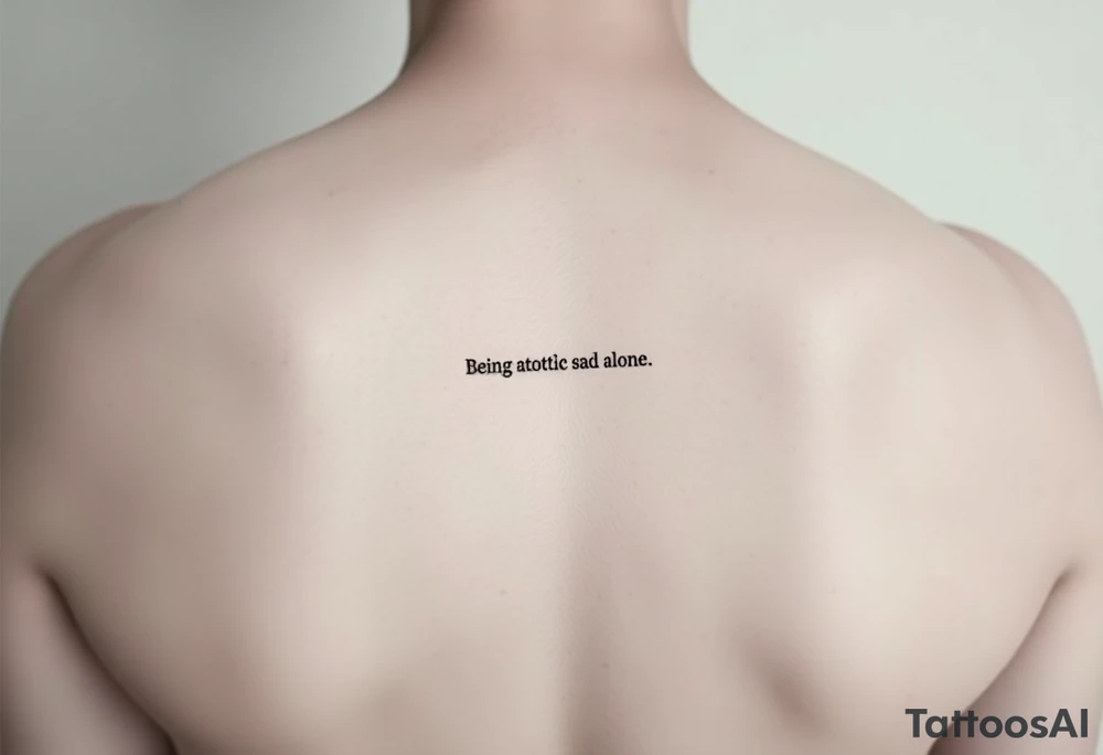 being nostalgic and sad being alone tattoo idea